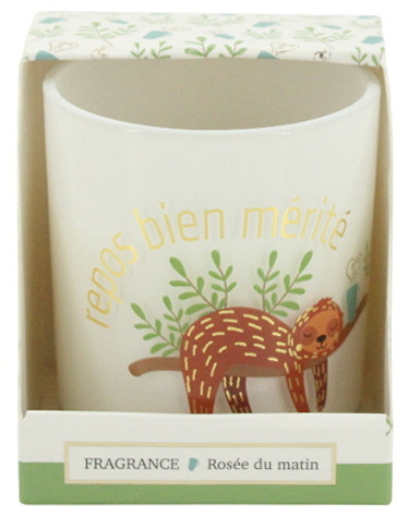 Bougie parfumée message - Repos bien mérité