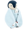 Peluche bisou pingouin bleu