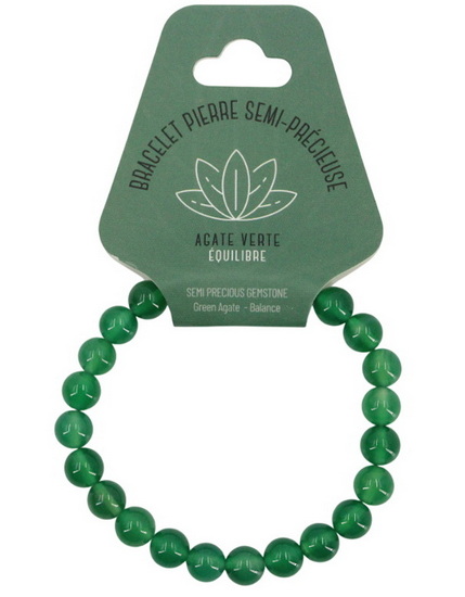 Bracelet agate verte