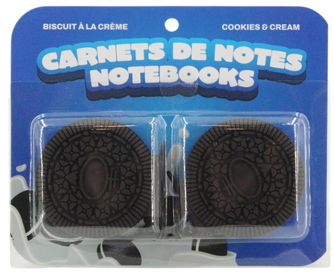 Ens. 2 mini cahiers de notes biscuit