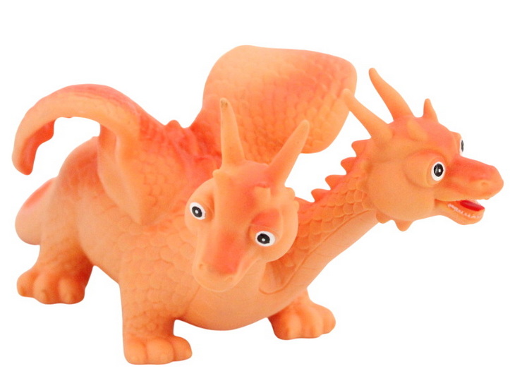 Figurine souple dragon à 2 têtes