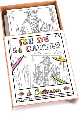 Jeu de 54 Cartes à Colorier
