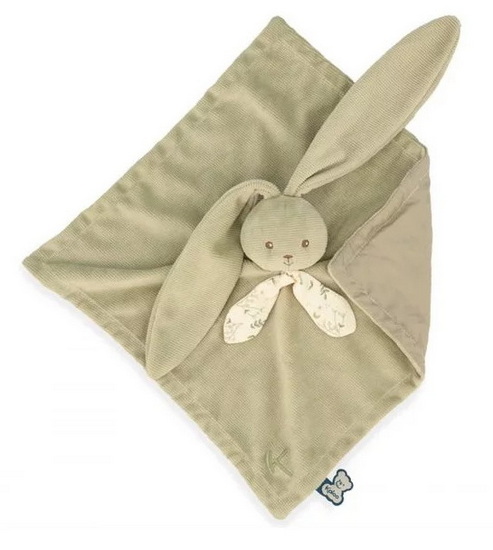 Doudou lapin vert