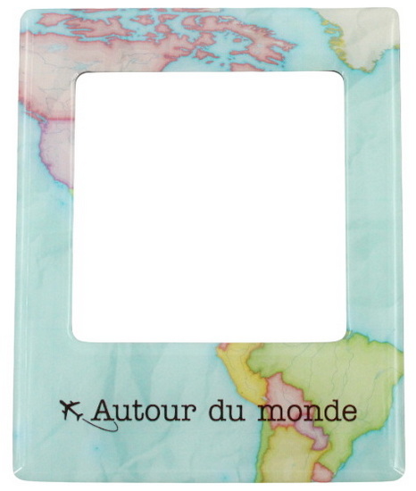 Cadre magnétique mappemonde