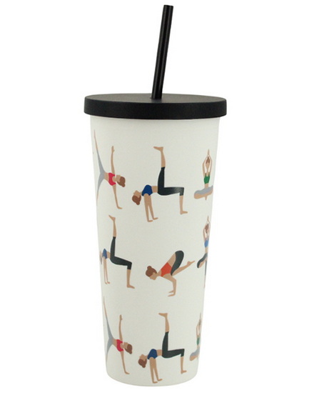 Gobelet avec paille yoga 650 ml