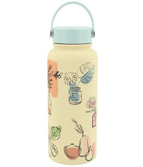 Bouteille réutilisable jaune vases