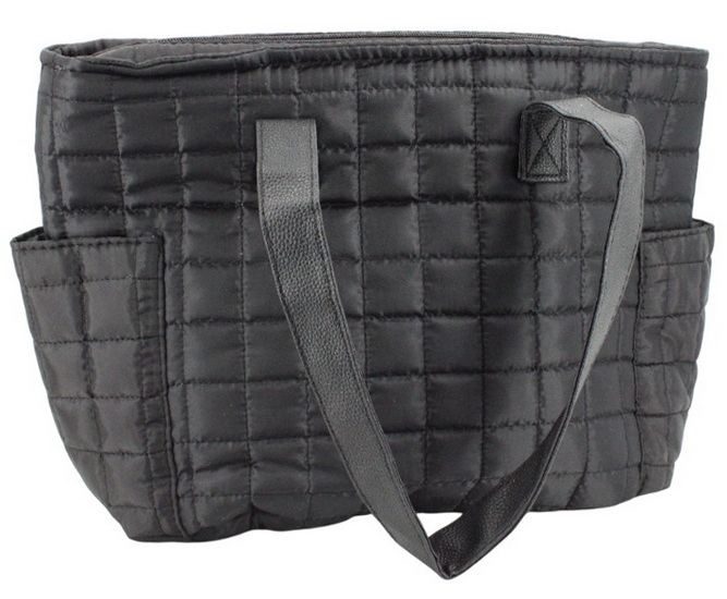 Sac à lunch noir matelassé