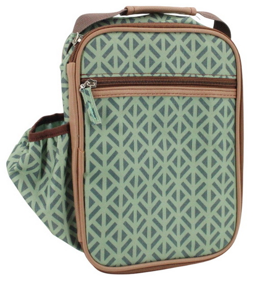 Sac à lunch à motifs vert
