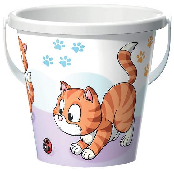 Seau de plage chat