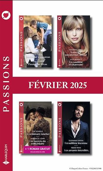 Pack mensuel Passions - 8 romans + 1 titre gratuit (Février 2025) - COLLECTIF COLLECTIF