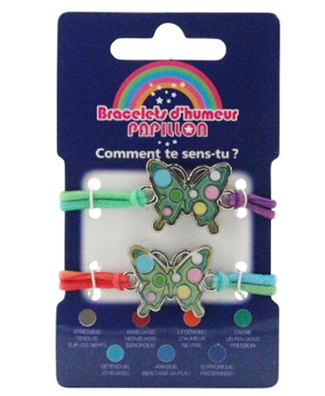 Ens. 2 bracelets d&#39;humeur papillon