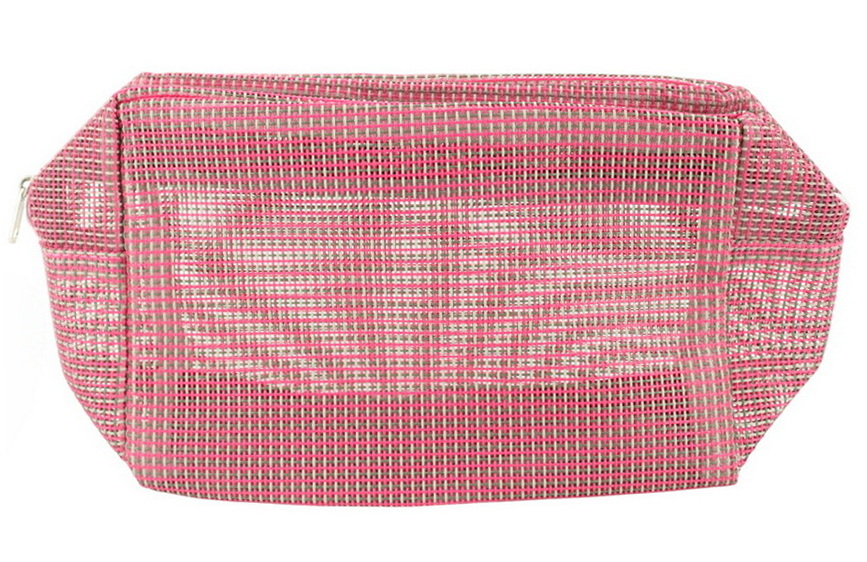 Trousse filet vert et rose