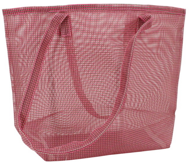 Sac filet vert et rose