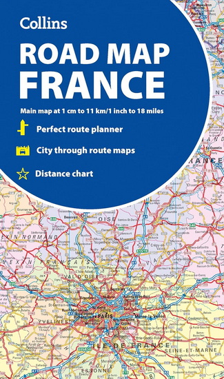 Collins Road Map of France - COLLECTIF