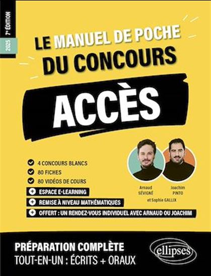 Le Manuel de POCHE du concours ACCES - JOACHIM PINTO - ARNAUD SÉVIGNÉ