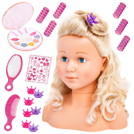 Tête à styler avec maquillage 27 cm