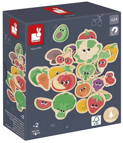 Aimants fruits et légumes 24 mcx