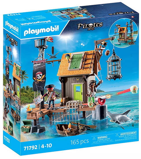 Port de pirates avec repaire, prisons et canon