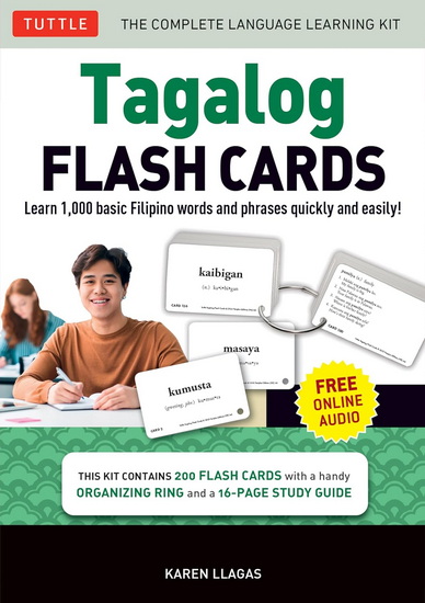 Tagalog Flash Cards Kit: Learn 1,000 Basic Filipino Words and Phrases Quick and Easily! (Free Online Audio Recordings) - KAREN LLAGAS