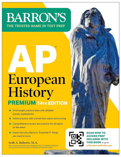 AP European History Premium, Fourteenth Edition: Prep Book with 5 Practice Tests - COLLECTIF