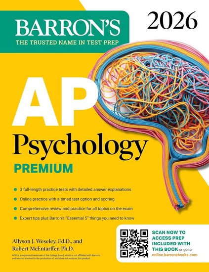 AP Psychology Premium, 2026: Prep Book with 3 Practice Tests + Comprehensive Rev - COLLECTIF