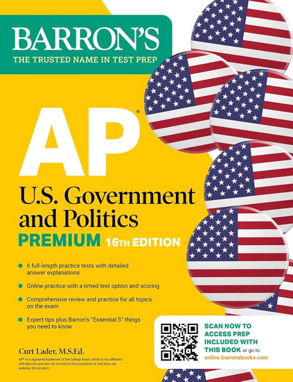 AP U.S. Government and Politics Premium, Sixteenth Edition: Prep Book with 6 Pra - COLLECTIF