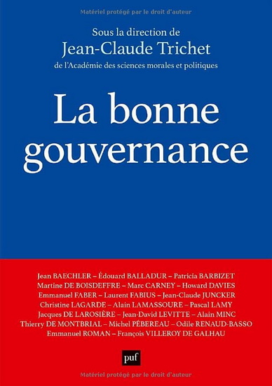 La Bonne gouvernance - JEAN-CLAUDE TRICHET & AL