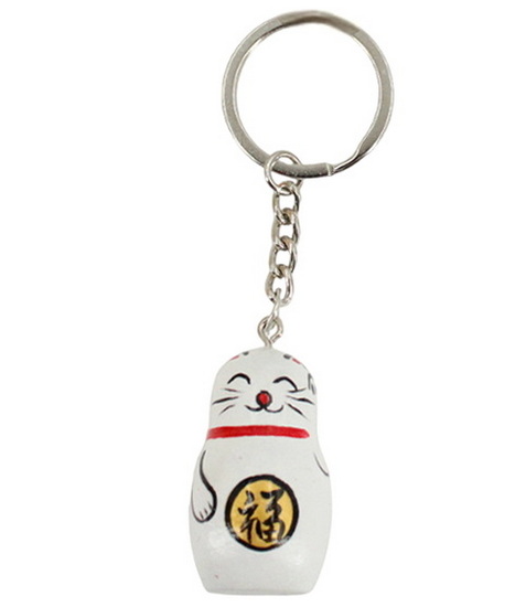 Porte-clés chat chanceux