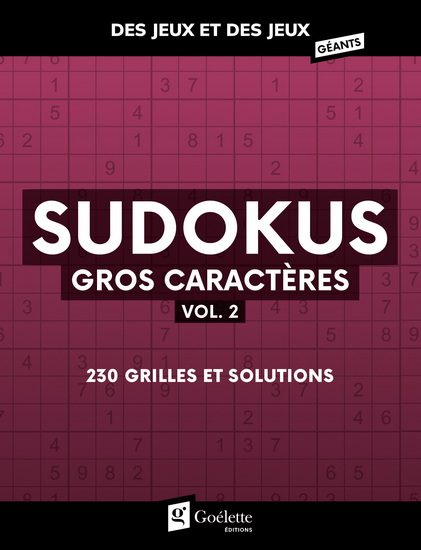 Sudokus gros caractères #02 - COLLECTIF