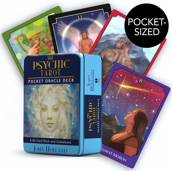 PSYCHIC TAROT POCKET ORACLE: A 65-Card Deck and Guidebook - JOHN HOLLAND