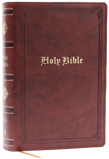 NKJV Bible: Personal Size Giant Print, Brown Leathersoft, Holy Bible, Red Letter, Comfort Print: New King James Version - COLLECTIF