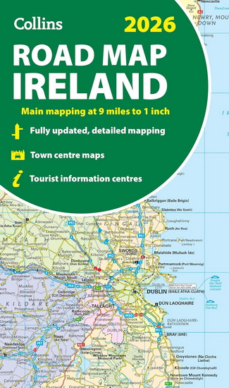 2026 Collins Road Map of Ireland: Folded map (Collins Road Atlas) - COLLECTIF