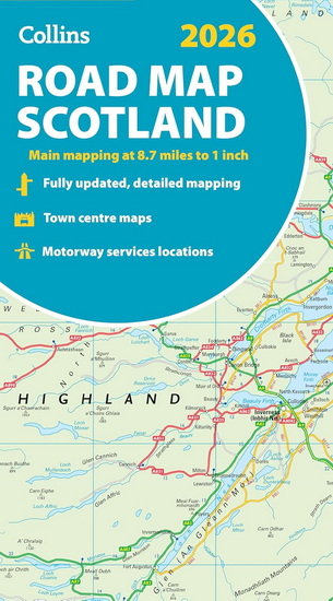 2026 Collins Road Map of Scotland: Folded Road Map (Collins Road Atlas) - COLLECTIF