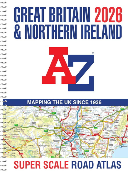 Great Britain A-Z Super Scale Road Atlas 2026 (A3 Spiral) - COLLECTIF