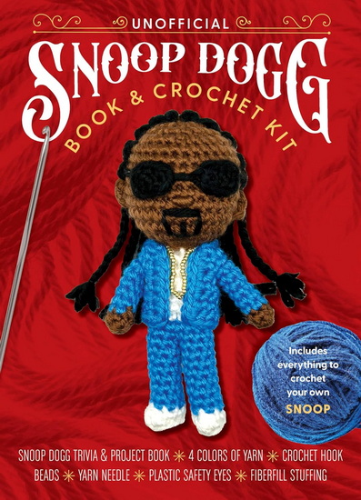 Unofficial Snoop Dogg Book and Crochet Kit: Includes Everything to Crochet Your Own Snoop Dogg?Snoop Dogg Trivia and Project Book, 4 Colors of Yarn, Crochet Hook, Beads, Yarn Needle, Plastic Safety Eyes, Fiberfill Stuffing - KATI GÁLUSZ