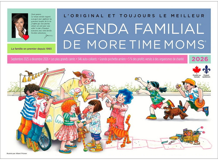 Calendrier 2026 Mural Familial More Time Moms
