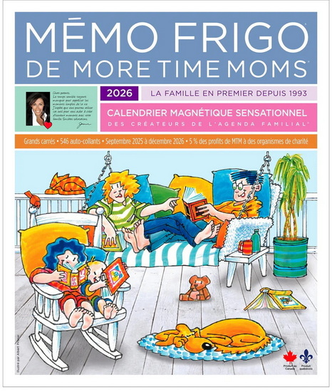 Calendrier 2026 Mémo frigo More Time Moms