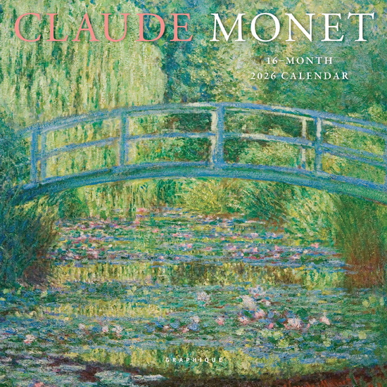 Calendrier 2026 Monet 16M 18x18