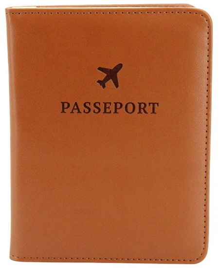 Étui à passeport brun