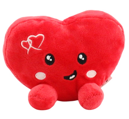 Coussin cœur avec visage 4AS