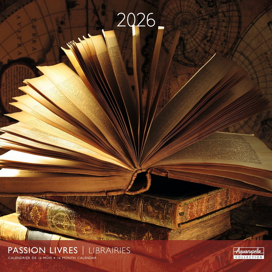 Calendrier 2026 Passion livres 30x30cm