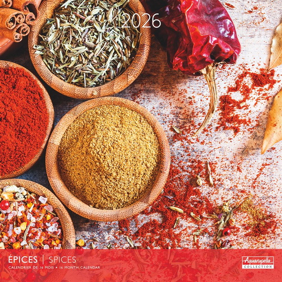 Calendrier 2026 Épices 30x30cm