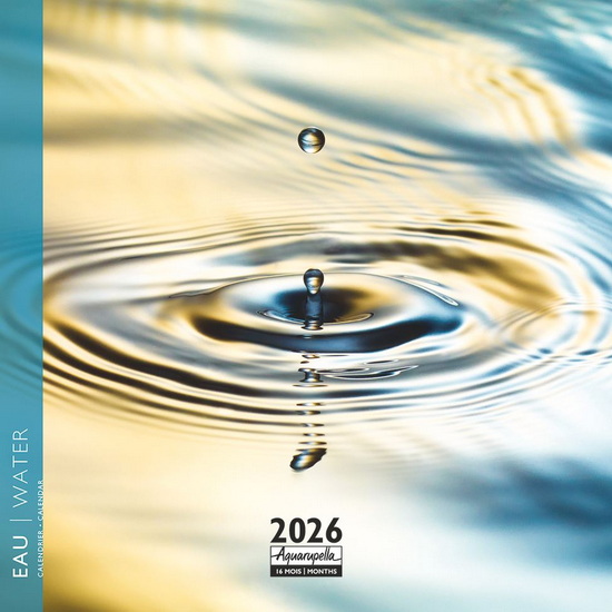 Calendrier mini 2026 Eau 16x16cm