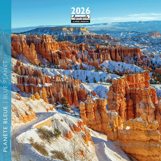 Calendrier mini 2026 Planète bleue 16x16cm