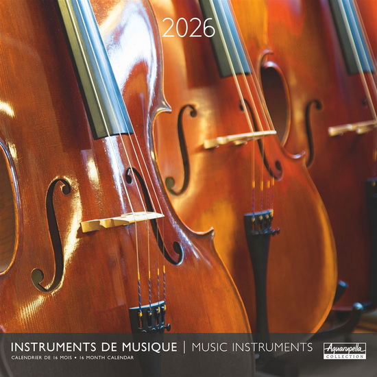 Calendrier 2026 Instruments de musique 30x30cm