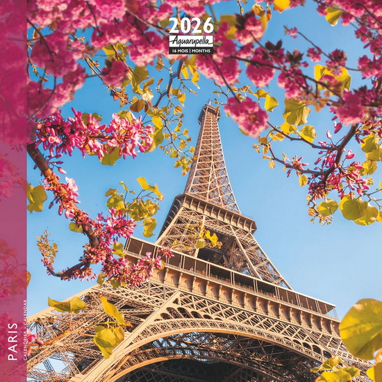 Calendrier mini 2026 Paris 16x16cm