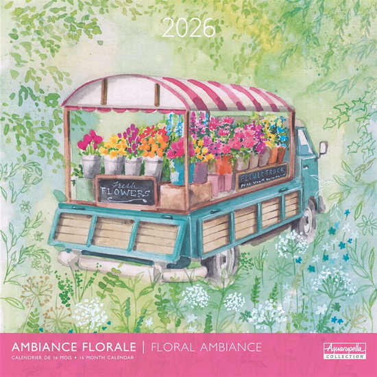 Calendrier 2026 Ambiance florale 30x30cm
