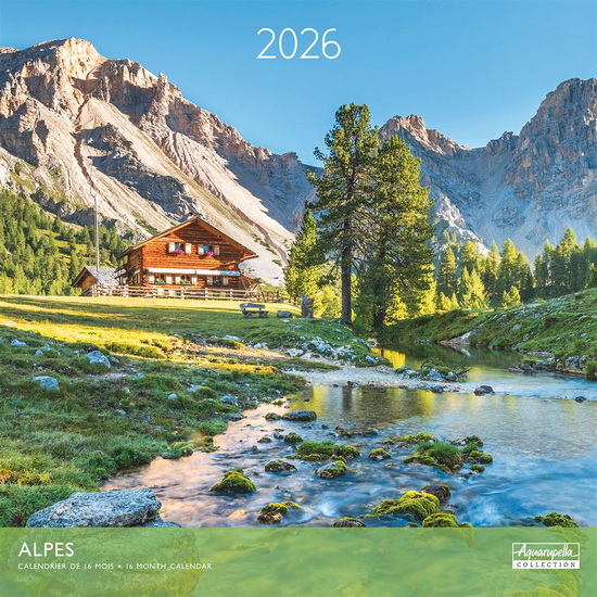 Calendrier 2026 Alpes 30x30cm