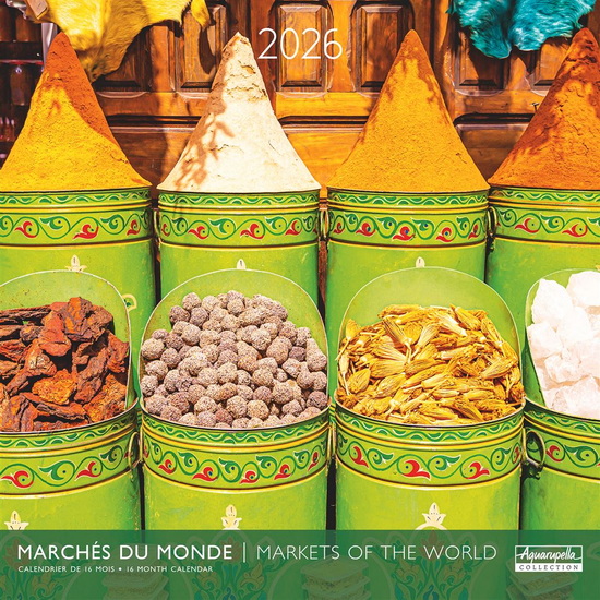 Calendrier 2026 Marchés du monde 30x30cm