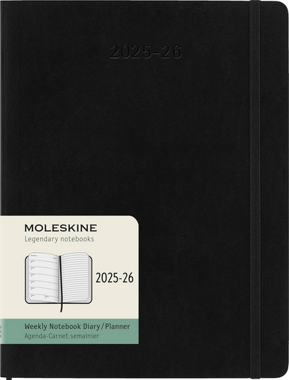 Agenda 2026 Moleskine 18M 1s/p Souple X-Large Noir